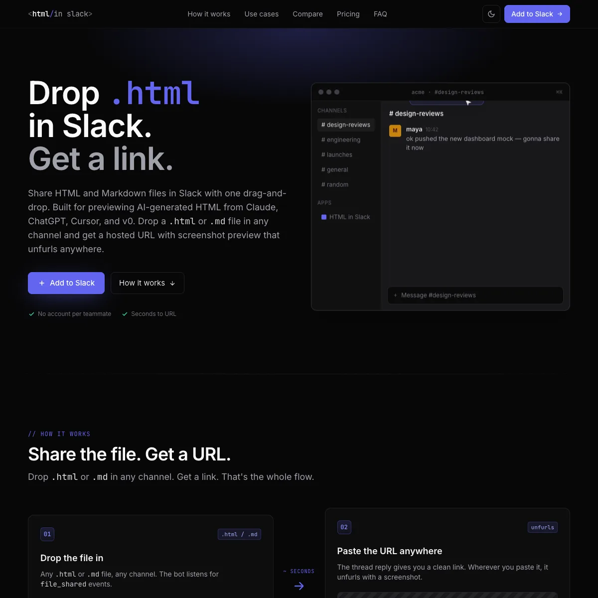 HTML in Slack thumbnail